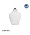 GLOBOSTAR® SKLO 206-0023 Μοντέρνο Κρεμαστό Φωτιστικό Οροφής με Ντουί 1 x E27 AC 220-240V IP20 - Λευκό - Μ22 x Π22 x Υ31cm